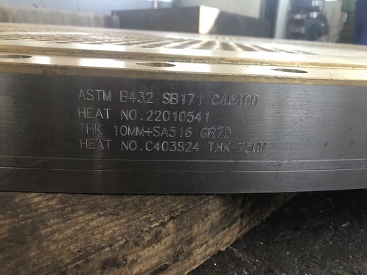 ASTMC46400 Mosiężna blacha rurowa 12 mm eksplodujące arkusze rurowe Płytowy wymiennik ciepła